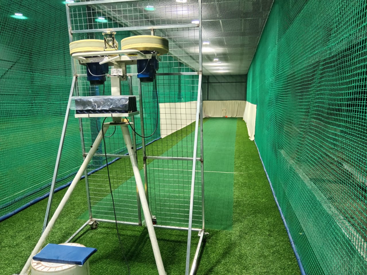 Side Wicket with Bowling Machine